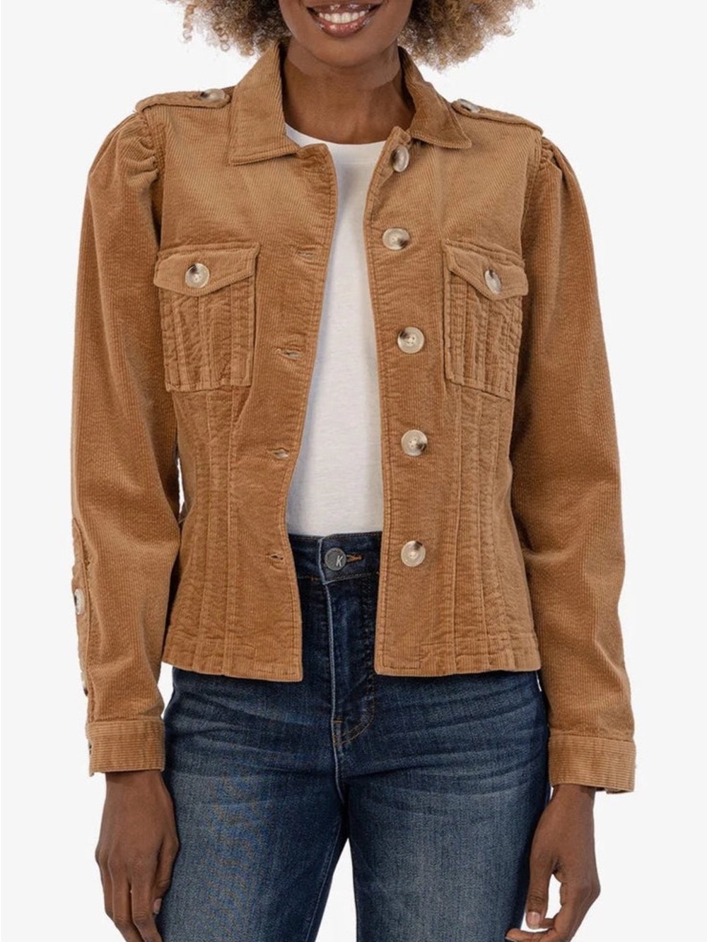 🌼NWOT-KUT From The KLOTH Kyra Corduroy Jacket [Camel